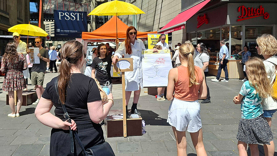 Researchers in the streets at Soapbox Science 2026