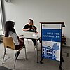 two people having a conversation