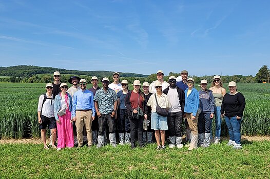 Group picture in front of field